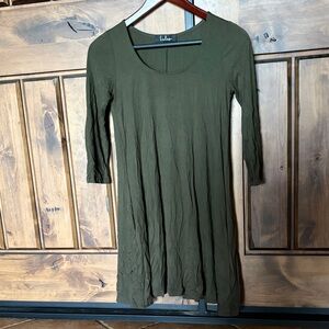 Lulu's Forest Green Long Sleeve Dress